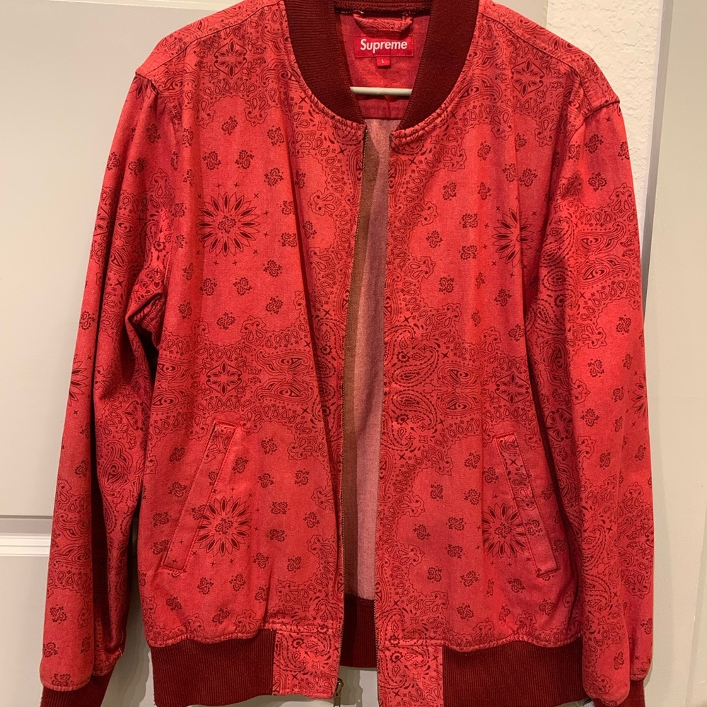 SUPREME RED PAISLEY BOMBER